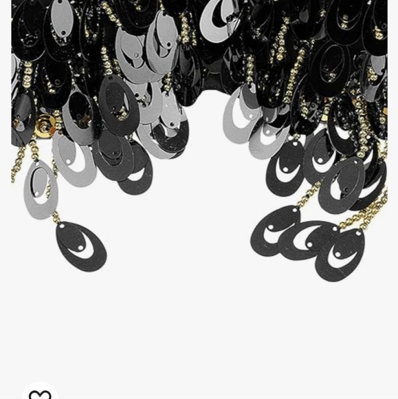 Black and Gold Sequin Belly Dancer Bra Drag Mardi Gras Halloween Costume - Picture 3 of 5